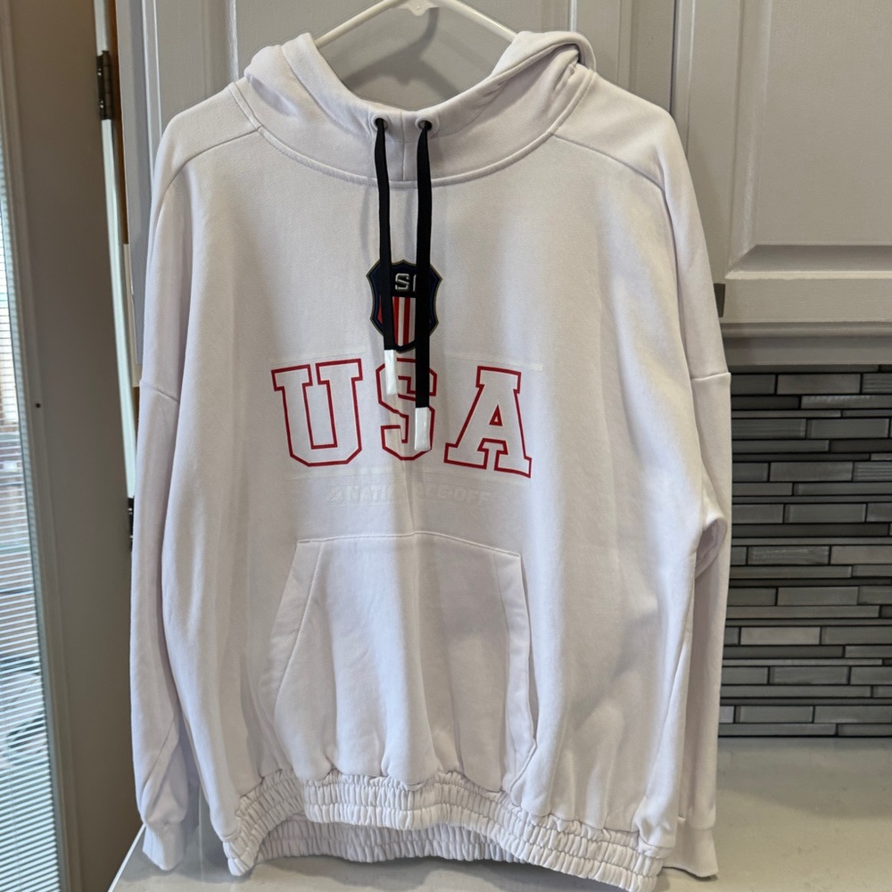 White USA Hoodie